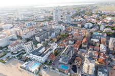 Lido di Jesolo in the state Metropolitanstadt Venedig, Italy from above