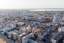 Lido di Jesolo in the state Metropolitanstadt Venedig, Italy from the plane