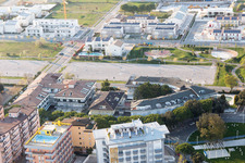 Aerial photograpy of Jesolo in the state Metropolitanstadt Venedig, Italy