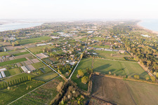 Aerial view of Punta Sabbioni in the state Veneto, Italy