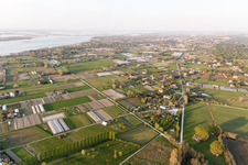 Aerial photograpy of Punta Sabbioni in the state Veneto, Italy