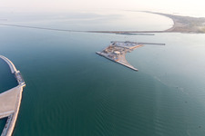 Artificial Island for high-water protection of the lido di Venezia "Isola Artificiale del Baccan di Sant'Erasmo" near Punta Sabbioni in Venetien, Italy