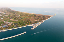 Punta Sabbioni in the state Veneto, Italy from a drone