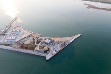 Oblique view of Punta Sabbioni in the state Veneto, Italy