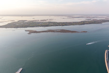 Punta Sabbioni in the state Veneto, Italy from above