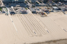 Aerial view of Pinarella in the state Emilia Romagna, Italy