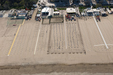 Aerial photograpy of Pinarella in the state Emilia Romagna, Italy