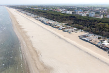 Oblique view of Pinarella in the state Emilia Romagna, Italy