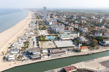 Aerial photograpy of Cesenatico in the state Forlì-Cesena, Italy