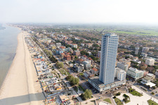 Cesenatico in the state Forlì-Cesena, Italy seen from above