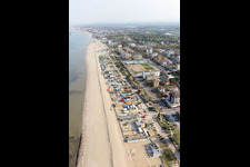 Bird's eye view of Cesenatico in the state Forlì-Cesena, Italy