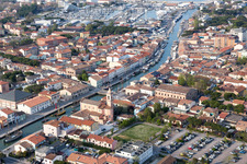 Cesenatico in the state Forlì-Cesena, Italy viewn from the air