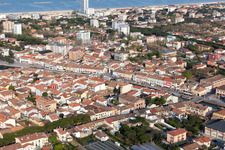Cesenatico in the state Forlì-Cesena, Italy seen from a drone