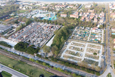 Oblique view of Cesenatico in the state Forlì-Cesena, Italy