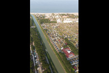 Oblique view of Zadina Pineta in the state Emilia Romagna, Italy