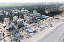 Bird's eye view of Milano Marittima in the state Emilia Romagna, Italy