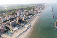 Lido DI Savio in the state Emilia Romagna, Italy from above