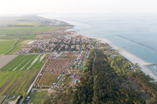 Aerial view of Lido DI Dante in the state Emilia Romagna, Italy