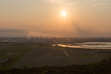 Oblique view of Punta Marina in the state Emilia Romagna, Italy
