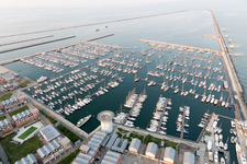 Marina di Ravenna in the state Emilia Romagna, Italy out of the air