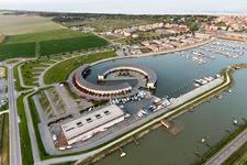 Casalborsetti in the state Emilia Romagna, Italy from the plane