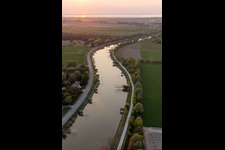 Casalborsetti in the state Emilia Romagna, Italy from the drone perspective