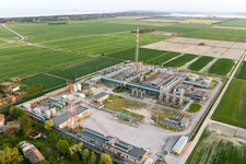 Casalborsetti in the state Emilia Romagna, Italy seen from a drone