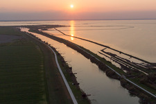 Aerial view of La Cascina in the state Emilia Romagna, Italy