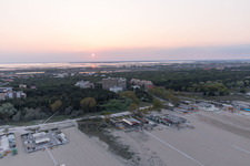Aerial view of Lido di Spina in the state Emilia Romagna, Italy