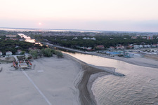 Aerial photograpy of Lido degli Estensi in the state Emilia Romagna, Italy