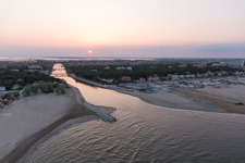 Oblique view of Lido degli Estensi in the state Emilia Romagna, Italy