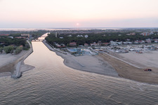 Lido degli Estensi in the state Emilia Romagna, Italy from above