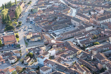 Oblique view of Comacchio in the state Ferrara, Italy