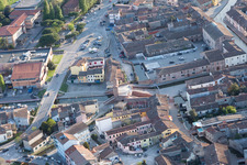 Comacchio in the state Ferrara, Italy from above