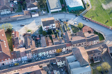 Bird's eye view of Comacchio in the state Ferrara, Italy