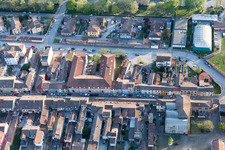 Drone recording of Comacchio in the state Ferrara, Italy