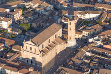 Comacchio in the state Ferrara, Italy from the plane