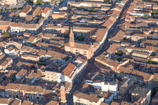 Bird's eye view of Comacchio in the state Ferrara, Italy
