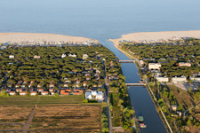 Lido degli Estensi in the state Emilia Romagna, Italy out of the air