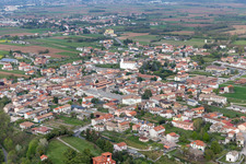 Aerial photograpy of Carpacco in the state Friuli Venezia Giulia, Italy