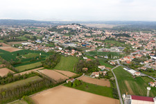 Aerial view of San Daniele del Friuli in the state Udine, Italy