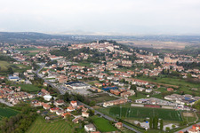 Oblique view of San Daniele del Friuli in the state Udine, Italy