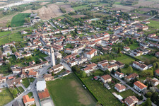 Aerial photograpy of Tauriano in the state Friuli Venezia Giulia, Italy