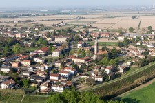 Aerial view of Latisanotta in the state Friuli Venezia Giulia, Italy