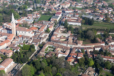 Oblique view of San Vito al Tagliamento in the state Pordenone, Italy