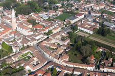 San Vito al Tagliamento in the state Pordenone, Italy from above