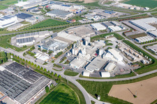 Building and production halls on the premises of the chemical manufacturers Sirmax SpA in Zona Industriale Ponte Rosso in Friuli-Venezia Giulia, Italy