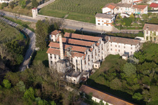 Aerial photograpy of Dignano in the state Friuli Venezia Giulia, Italy