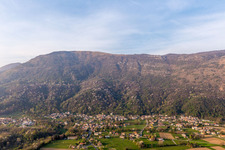 Aerial view of Monteli in the state Friuli Venezia Giulia, Italy