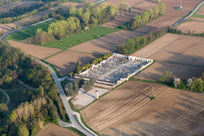 Aerial view of Cavasso Nuovo in the state Pordenone, Italy